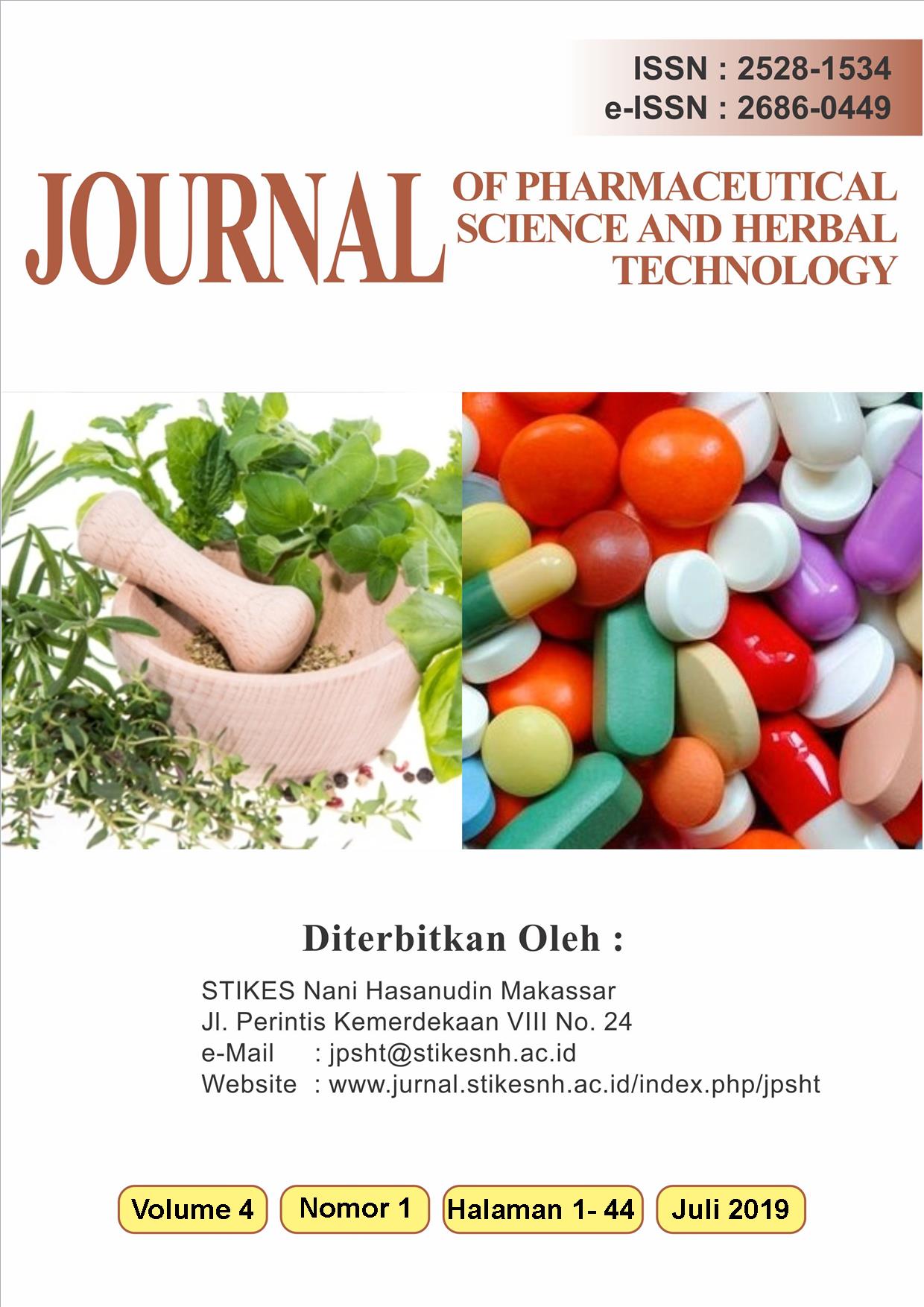 					Lihat Vol 4 No 1 (2019):  Journal of Pharmaceutical Science and Herbal Technology
				